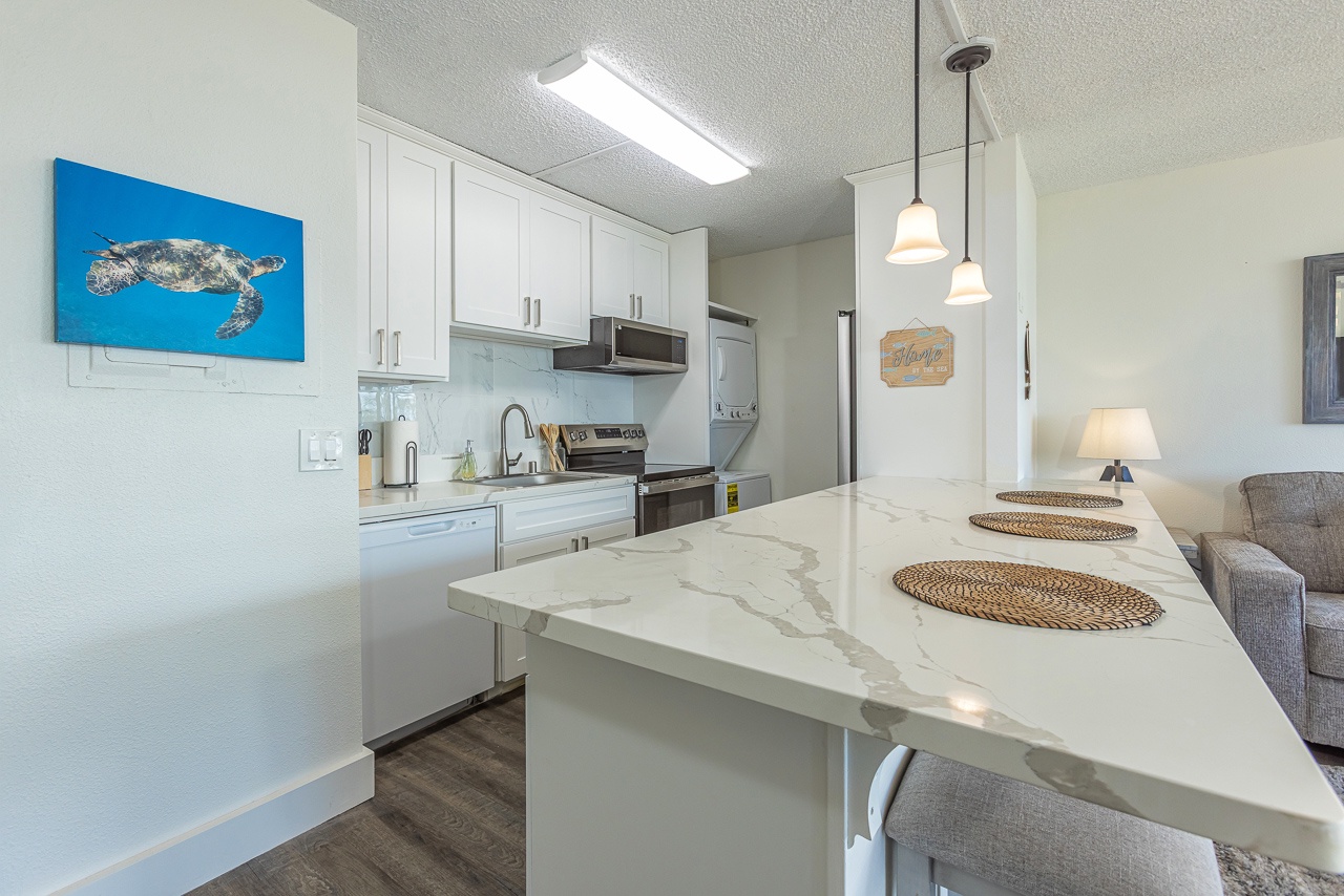 Open and inviting kitchen with natural light and style