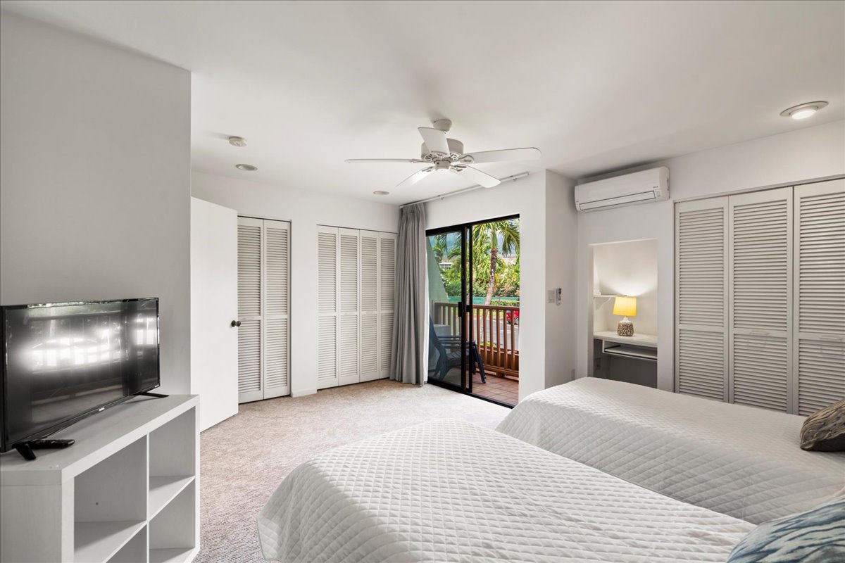 Plenty of closet space for 2  with a private lanai.