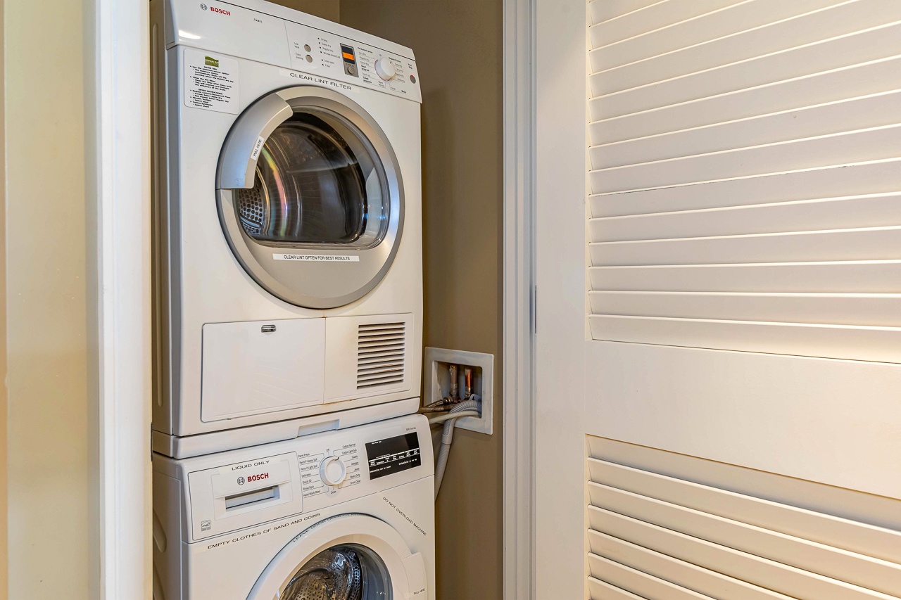 Your in-unit washer and dryer make it easy to keep up with laundry during your stay, so you can pack light and enjoy more of your vacation.
