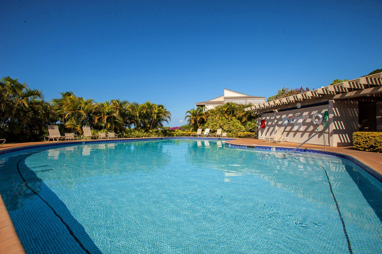 Enjoy one of two pools nestled within Wailea’s peaceful hillside setting