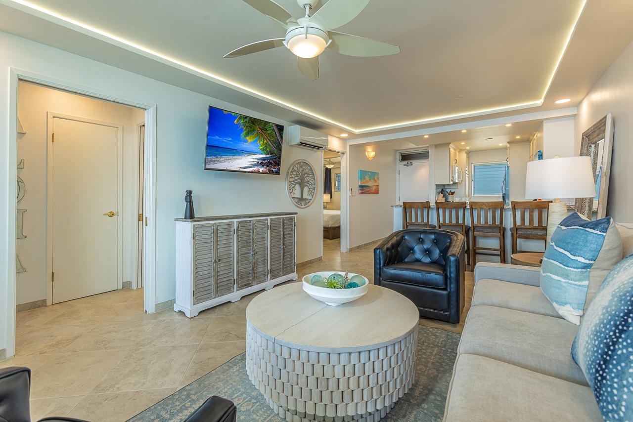 Pocket doors make shared stays easy and comfortable