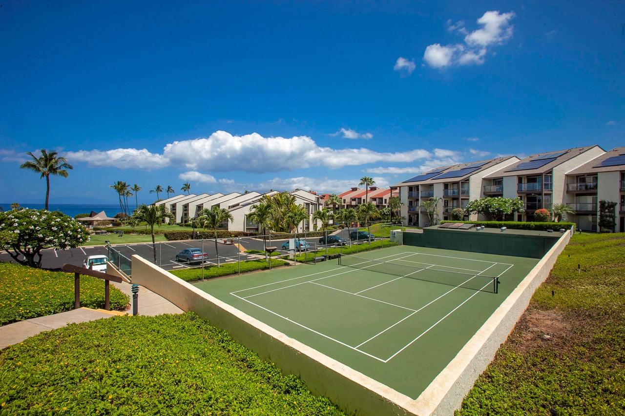 Court time with wide open skies and island vibes