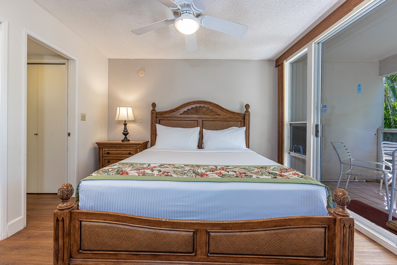 Bright and airy bedroom retreat with private outdoor access