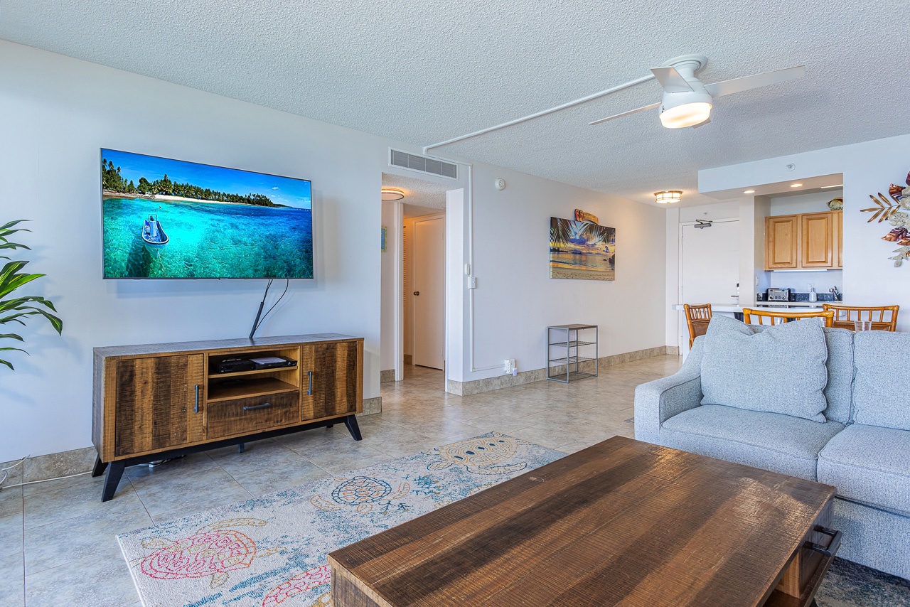 Comfortable coastal inspired space perfect for family time