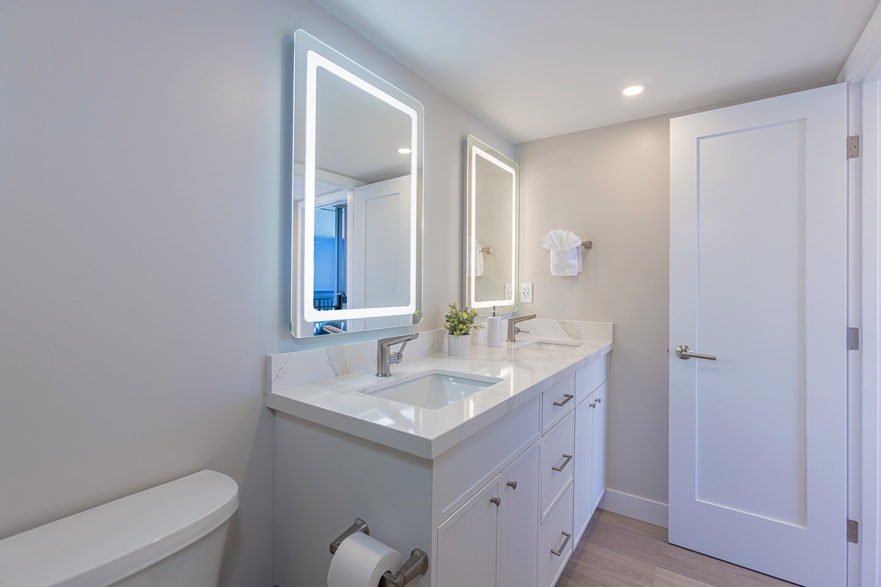 Clean and contemporary design throughout the ensuite