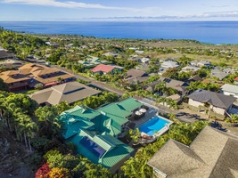 Aerials of the property and surrounding homes