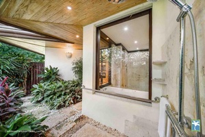 Alternate view of the outdoor shower.