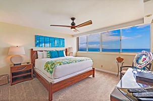 Start your day at Royal Kahana 610 with breathtaking ocean views from the comfort of the primary bedroom.