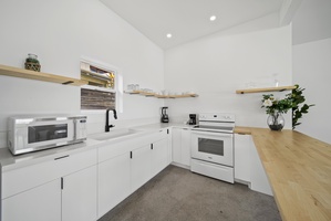 Fully equipped prep kitchen designed for seamless meal prep during your stay.