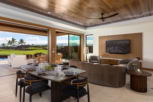 Seamless indoor-outdoor living with expansive sliders throughout One Ocean Mauna Lani.