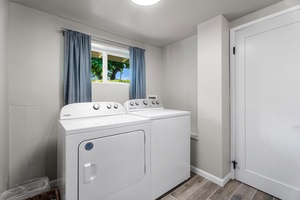 In-home washer and dryer for added convenience during longer stays.