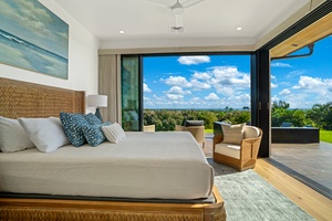 Wake up to breathtaking panoramic views from your luxurious bedroom, where floor-to-ceiling windows frame endless skies and lush landscapes.