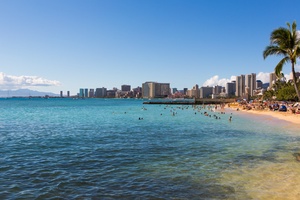 Just steps to Waikiki Beach—swim, surf, or soak in the sunshine along the world-famous shoreline.