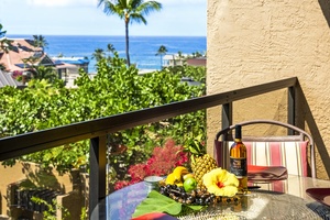 Enjoy dining on the Lanai with the ocean backdrop!