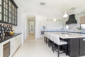Full view of the chef-ready kitchen featuring premium appliances and custom finishes.