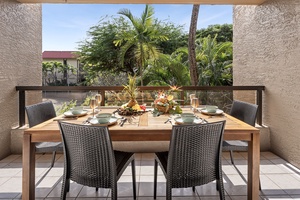 Private patio dining area perfect for enjoying meals under the sky.