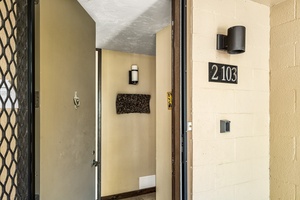 Entry to the condo on the ground floor