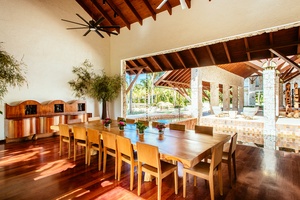 Enjoy great views, meals and gather here in this spacious dining area of Casa Minitas -8BR.
