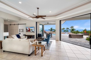 Comfortable living room featuring a Queen pull out sofa and smart TV!