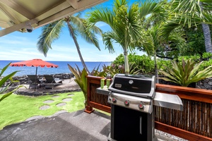 Outdoor grill station ready for fresh island BBQs.