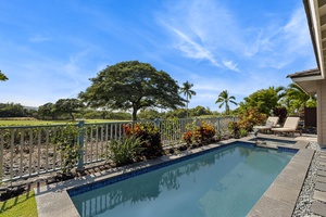 Your serene pool at Kona Blue Vacations Holua Kai invites relaxation, reflection, and memorable moments.