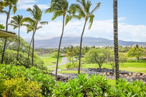 Lush fairways, swaying palms, and mountain views—Hualalai’s scenic backdrop just beyond your lanai.