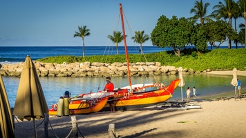 Boating on the island is a favorite escape.