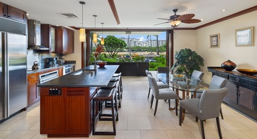 The view from the interior looking to the lanai and garden.