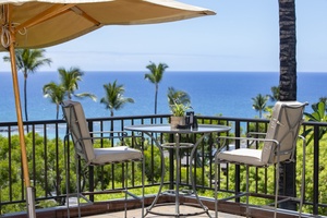 Sip morning coffee or sunset cocktails with endless blue ocean views from your private balcony.