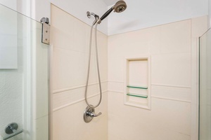 Junior Primary shower and glass door enclosure.