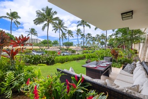 Enjoy your morning coffee with a view on the lanai.