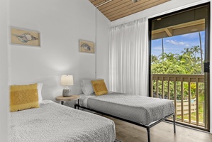 Relax in the guest bedroom after a day of adventure.