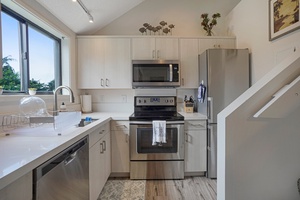 Kitchen with abundant natural light