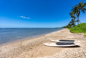 Steps from Wailupe Beachfront Getaway: launch kayaks and paddleboards from your private sandy shoreline.