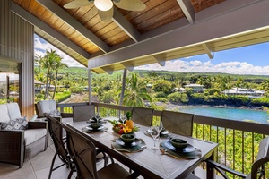 Every meal feels a little more memorable when it's served outside overlooking He'eia Bay.