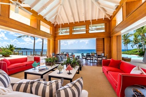 Relax in the stunning lounge with the breathtaking view of coastal scenery.