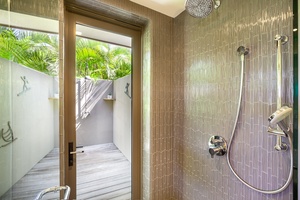 Refresh under the open sky in your private tropical outdoor shower—an island must-do.