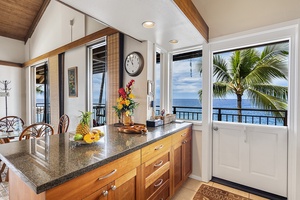 Butler door in the kitchen makes for a Chef's dream!