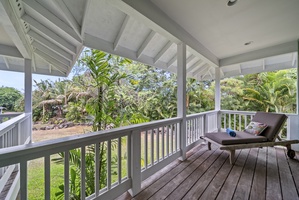 Private lanai just off the bedroom—relax surrounded by tropical foliage and enjoy the soothing sounds of island nature.