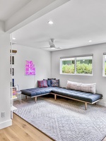 A home office setup right next to the reading nook/Optional 4th bedroom