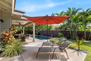 Lounge by the private pool.