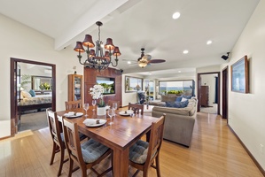 Just past the kitchen, you'll find the formal dining area