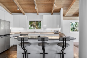 Prepare island meals with ease in the spacious kitchen with oversized island seating.