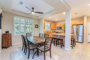 Dining area in open concept living.