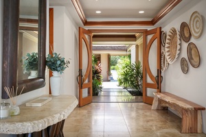 View from the entry foyer toward the exterior.