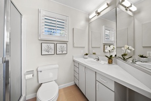 Upstairs Hallway - 1st bathroom - with a walk-in shower