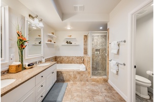Primary bedroom royal bathroom will be there for you at the end of a busy day