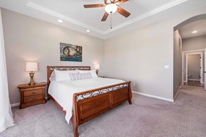 Spacious primary suite for relaxing evenings.