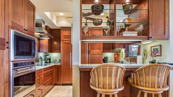 Modern Gourmet Kitchen with Bar Seating.