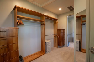 Walk-in closet with ample storage — pack as much or as little as you like for your Hawaiian escape.
